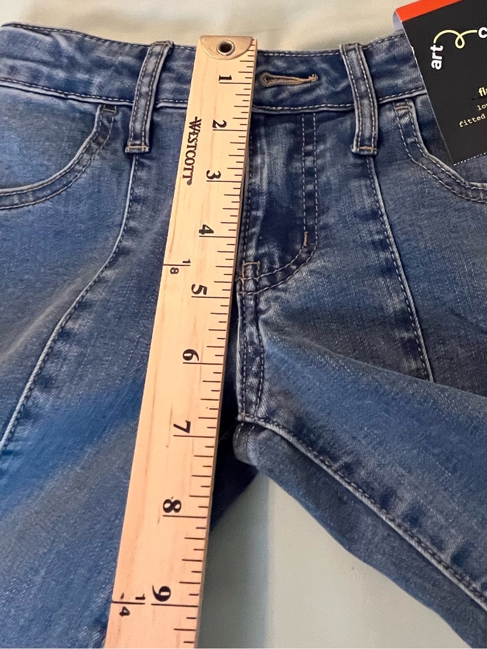 Art Class Girls Flare Jeans Size 10 Y2K Stretch Denim Trendy - Picture 8 of 9